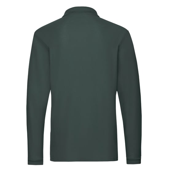 Fruit of the Loom Mens Premium Pique Long-Sleeved Polo Shirt (Forest Green) - Image 2