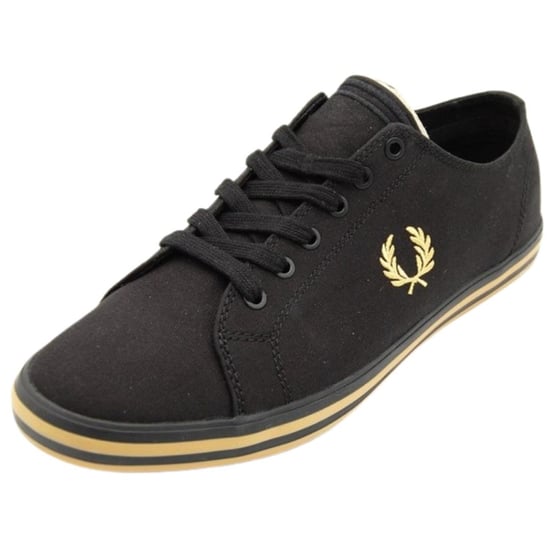 Fred Perry B7259 157 Zapatillas de deporte negras de sarga Kingston - Image 2