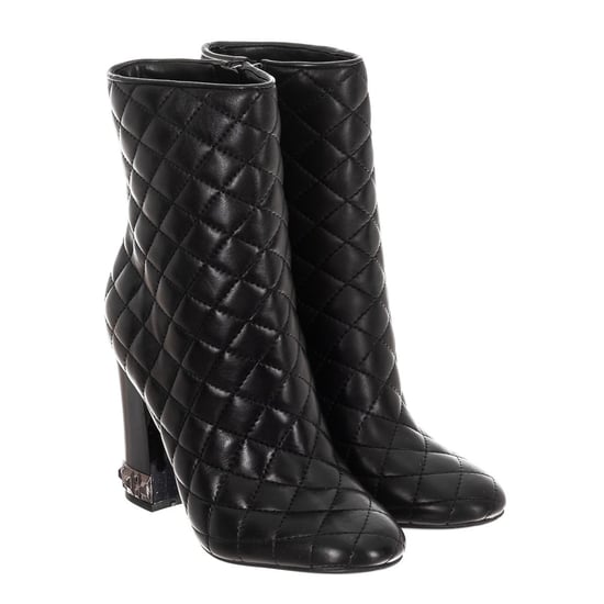 Women's round toe padded finish flat ankle boots FLLDE3LEA10