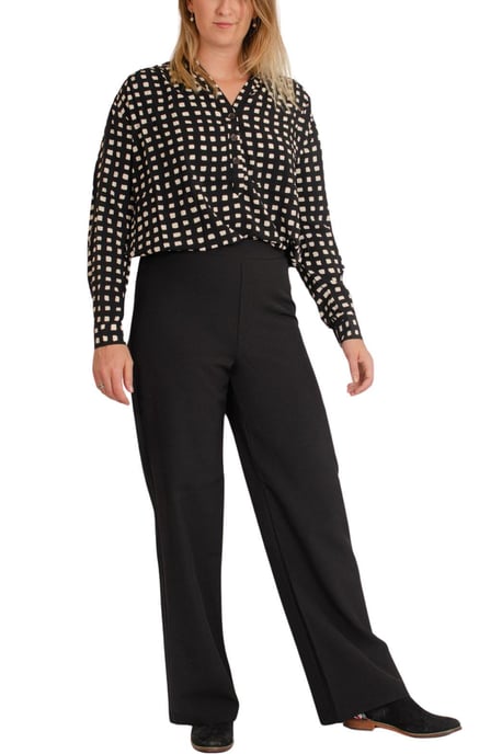 High Waist Wide Leg Smart Trousers