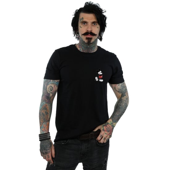Disney Mens Mickey Mouse Kickin Retro Chest T-Shirt (Black) - Image 2