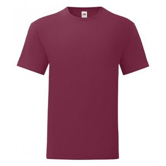 Fruit Of The Loom Mens Iconic T-Shirt (Pack of 5) (Burgundy) - Image 1