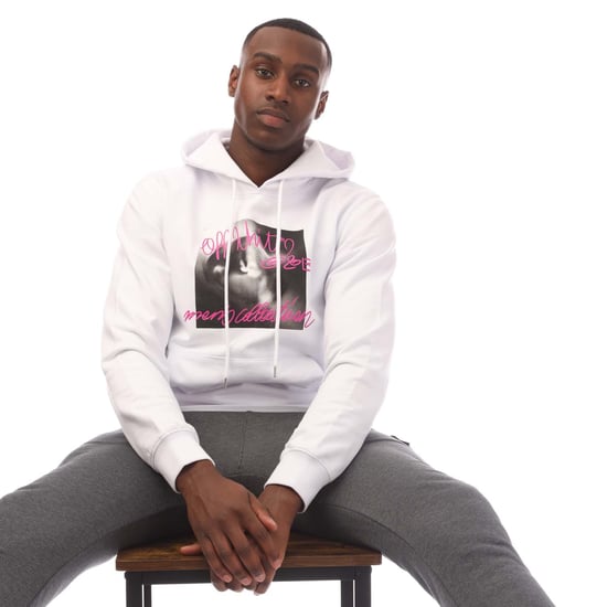 Sudadera ajustada tipo tornado Off White para hombres en blanco y rosa - Image 4