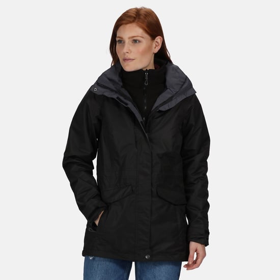 Regatta Womens/Ladies Benson III 3-in-1 Breathable Jacket (Black/Black)