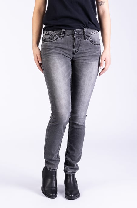 Laura Ladies Jeans Grey Slim Fit