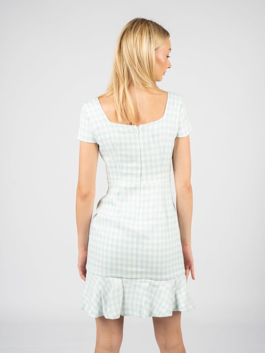 Guess Vestido de mujer Blanco, azul - Image 4
