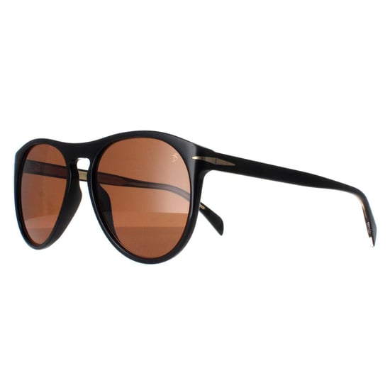 David Beckham Round Mens Black Brown DB1008/S
