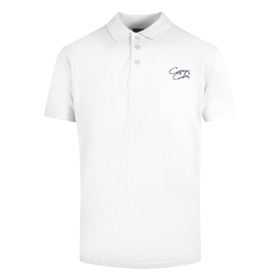 Cavalli Class Signature Logo White Polo Shirt