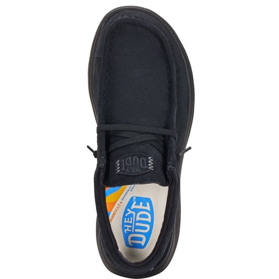 HEYDUDE Wally X Suede Men's Black Boat Shoes - Image 3