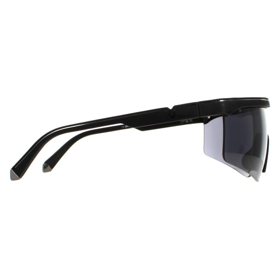 Police Semi Rimless Mens Black Rubber Smoke SPLA28 Lewis Hamilton