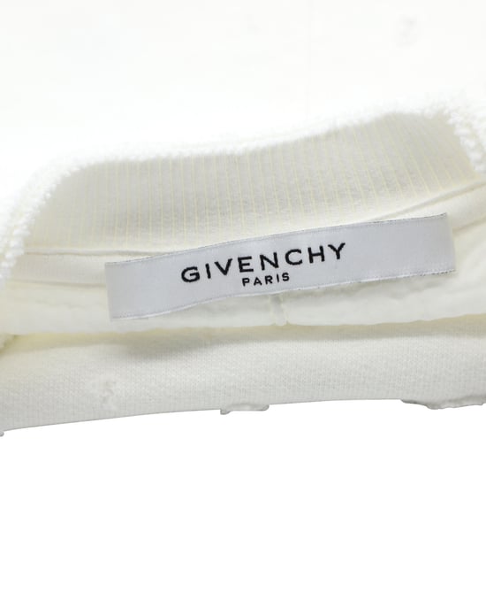 Givenchy Distressed Sweatshirt in White Cotton - Image 3