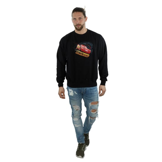 Disney Mens Cars Lightning McQueen Sweatshirt (Black)