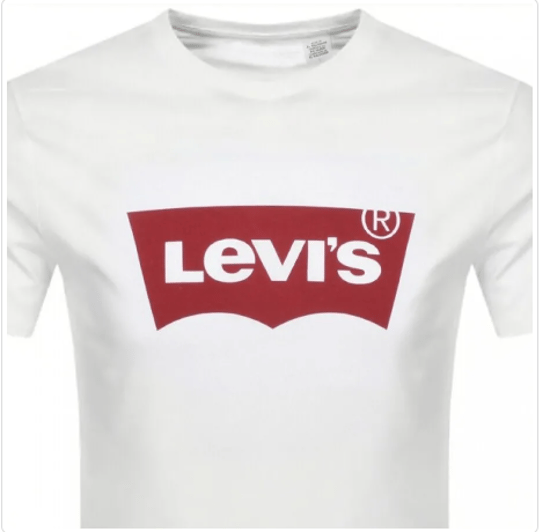 Mens Levi Batwing Tee in White