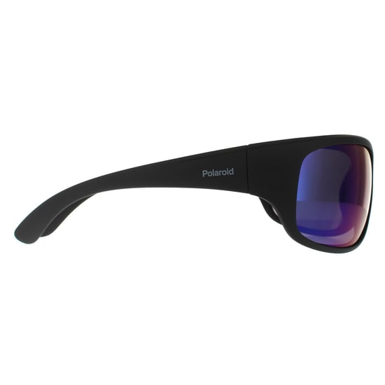 Polaroid Wrap Unisex Matte Black Green Mirror Polarized - Image 4