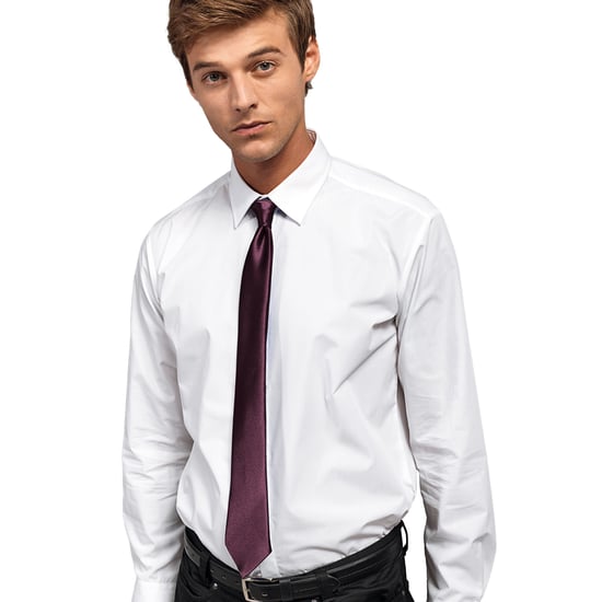 Premier Colours Mens Satin Clip Tie (Aubergine) - Image 2