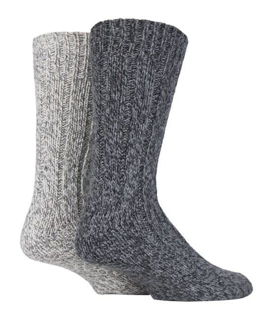 2 Pares Hombres Damas Grueso Invierno Caliente Lana Senderismo Bota Calcetines - Image 1