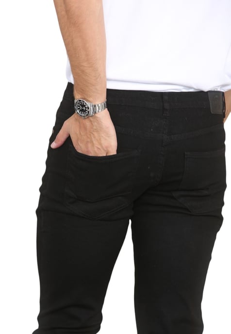 MYT Vaqueros de pierna recta para hombre Denim hiperelástico en negro - Image 5