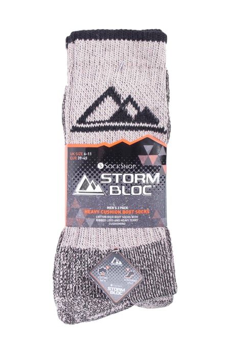 3 Pares Calcetines de Algodón para Senderismo para Hombre, Transpirables y Acolchados - Image 2