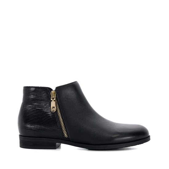 Dune Ladies Pandias - Croc Effect Detail Low Heel Boots