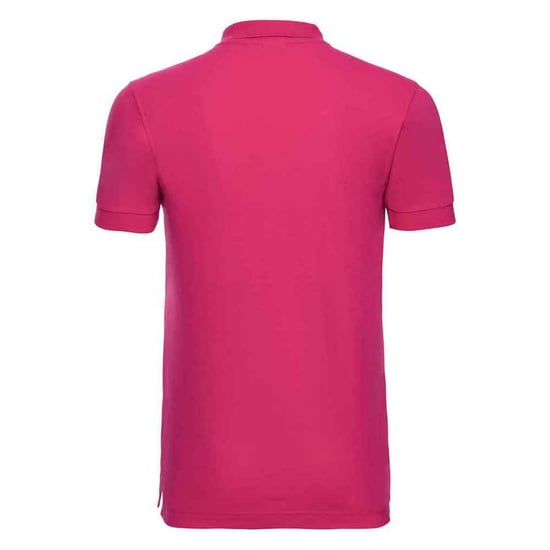 Russell Mens Stretch Polo Shirt (Fuchsia) - Image 2