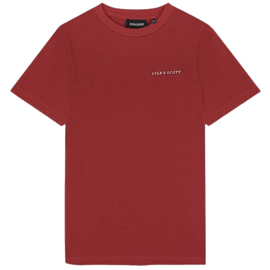 Lyle & Scott camiseta borgona Fletcher con logo bordado - Image 1