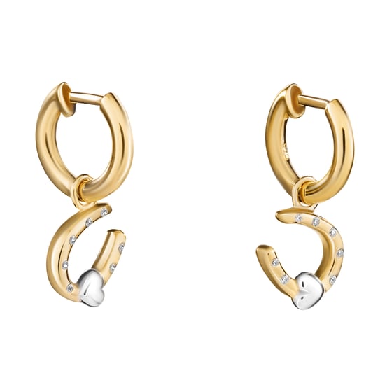 Orphelia 'Aurora' Women's 925 Sterling Silver Drop Earrings - Silver/Gold ZO-7525/G - Image 3