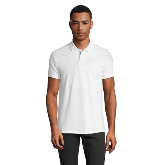 SOLS Mens Portland Polo Shirt (White/Grey) - Image 1