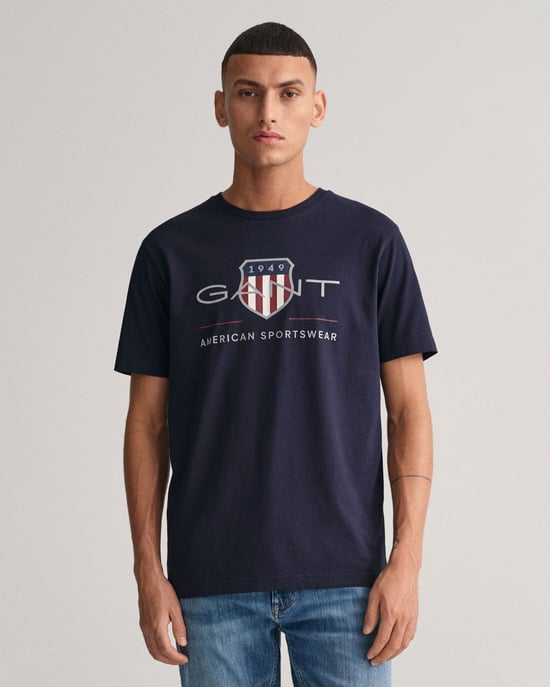 GANT Mens Regular Fit Short Sleeve Archive Shield T-Shirt - Image 1