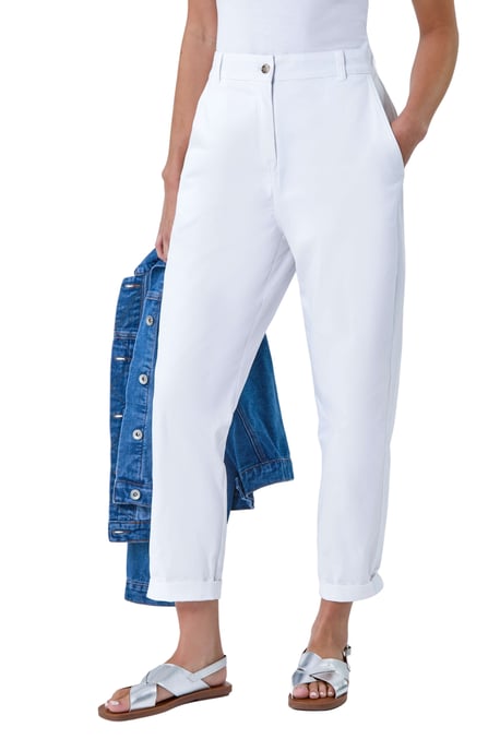 Petite Cotton Blend Stretch Chino Trousers