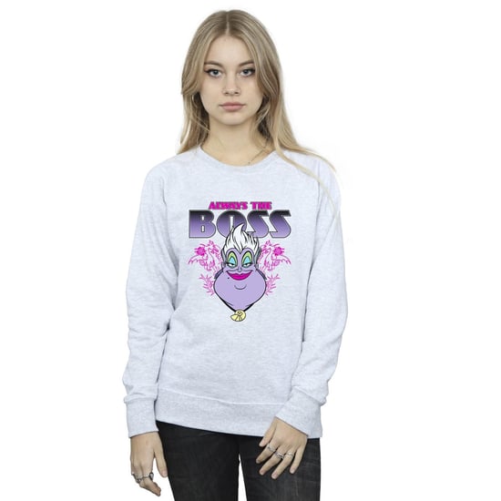 Disney Womens/Ladies The Little Mermaid Ursula Mum Is The Boss Sweatshirt (Sports Grey) - Image 2