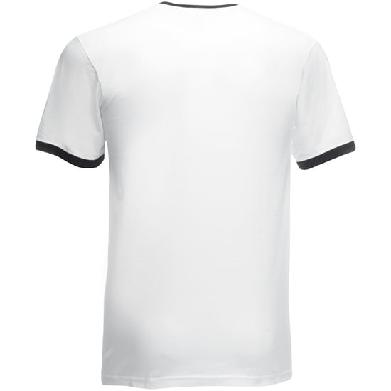 Fruit Of The Loom Mens Ringer Short Sleeve T-Shirt (White/Black) - Image 2