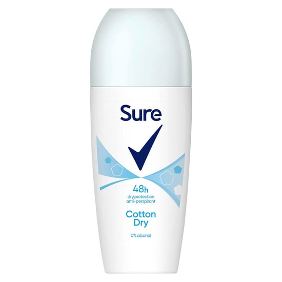 Sure Women Roll On Cotton Dry AntiPerspirant Deodorant 48Hrs Protection, 3x50ml