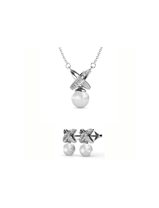 Conjuntos Chris Pearl - Plata y Cristal - Image 1