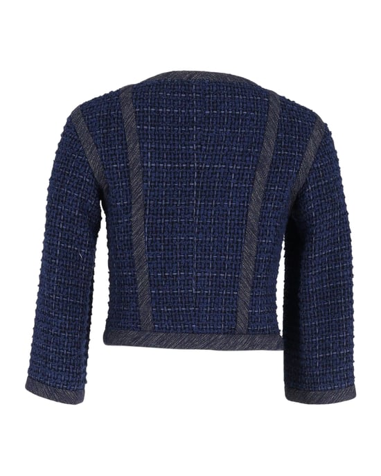 Chanel Evening Jacket in Navy Blue Cotton - Image 3