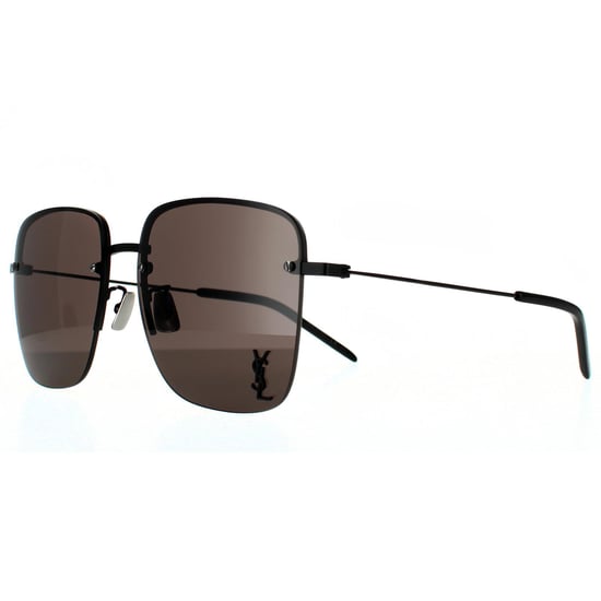 Gafas de sol cuadradas para mujer Saint Laurent en negro y gris - Image 2