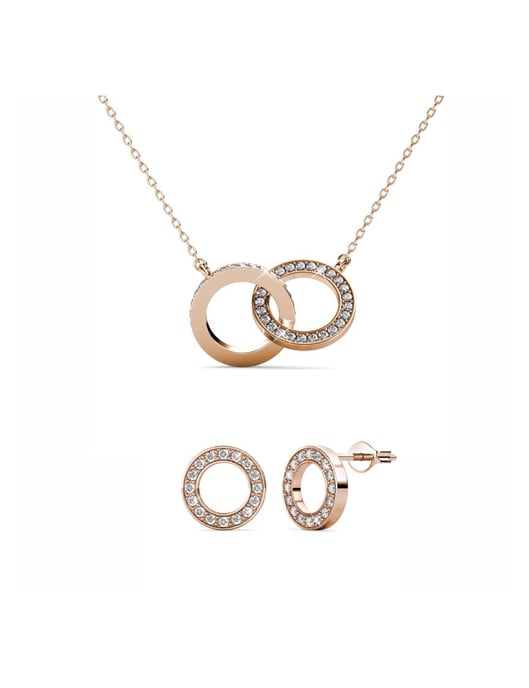 Conjuntos Ophir - Oro rosa y cristal - Image 1