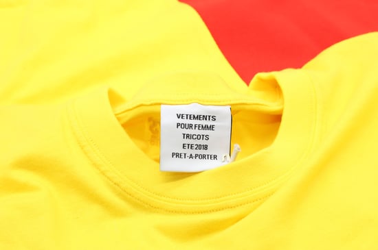Vetements x DHL Tee in Yellow Cotton