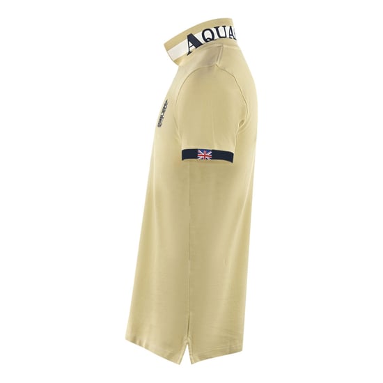 Polo beige con cuello de marca Aquascutum - Image 3