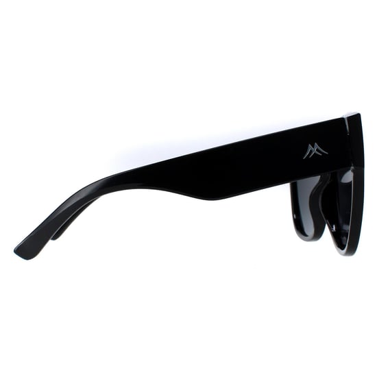 Montana Square Womens Shiny Black Smoke Polarized MP73A