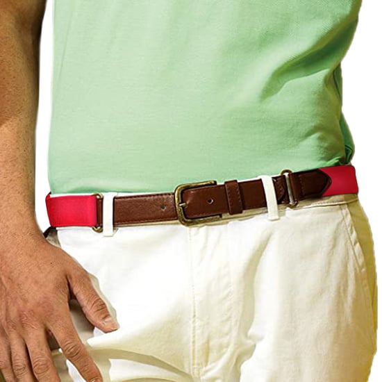 Asquith & Fox Mens Faux Leather And Canvas Belt (Cherry Red) - Image 2