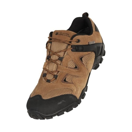 Mountain Warehouse Mens Curlews Waterproof Suede Walking Shoes (Dark Beige) - Image 1