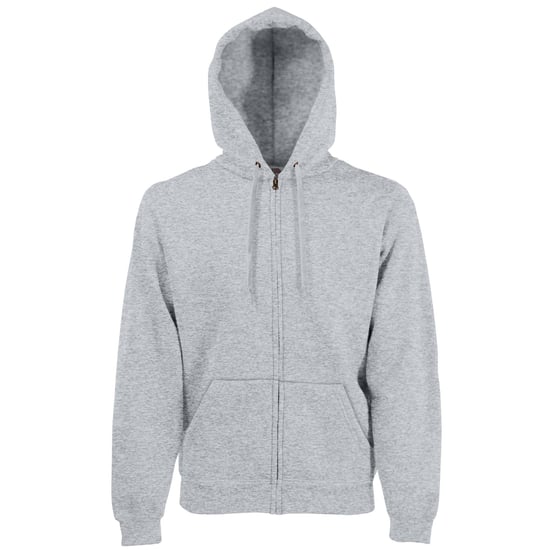 Fruit Of The Loom Mens Premium 70/30 Hooded Zip-Up Sweatshirt / Hoodie (Heather Grey) - Image 1