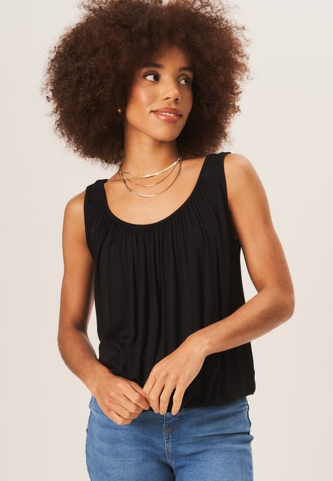 Top sin mangas extragrande con cuello redondo - Image 1