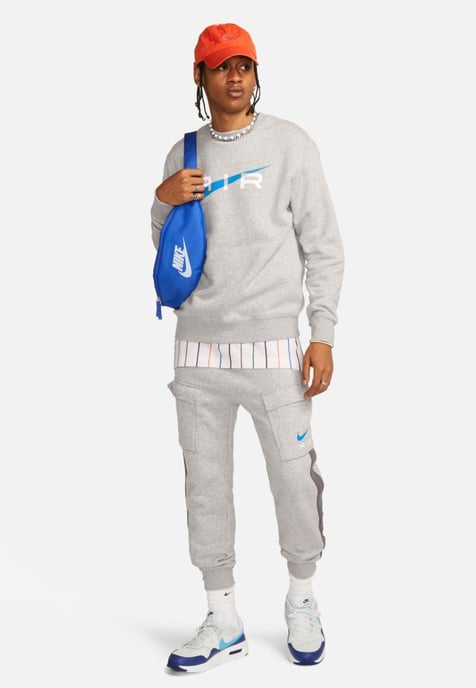 Chándal Nike Air BB Fleece Crewneck Gris para Hombre - Image 1