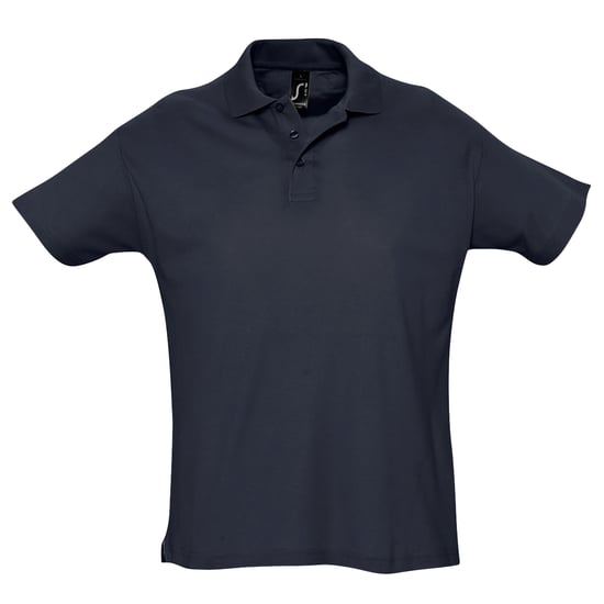 SOLS Mens Summer II Pique Short Sleeve Polo Shirt (Navy)