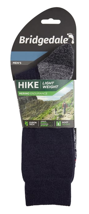 Bridgedale - Calcetines Merino Ligeros Senderismo Hombre - Azul Marino / Gris - Image 2