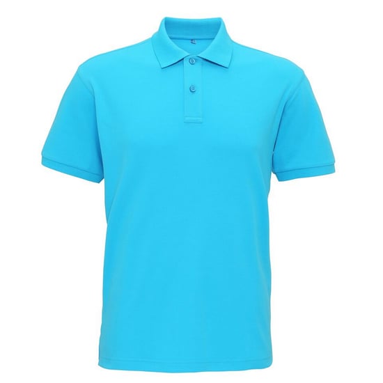 Asquith & Fox Mens Super Smooth Knit Polo Shirt (Turquoise) - Image 1