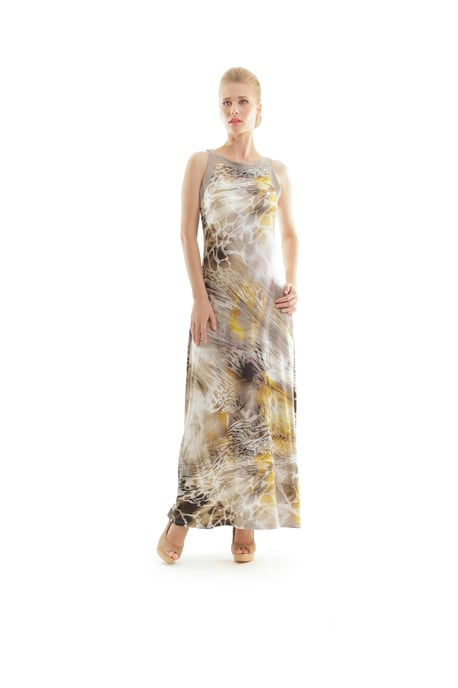 Vestido Maxi de Estampado Animal Abstracto - Image 1