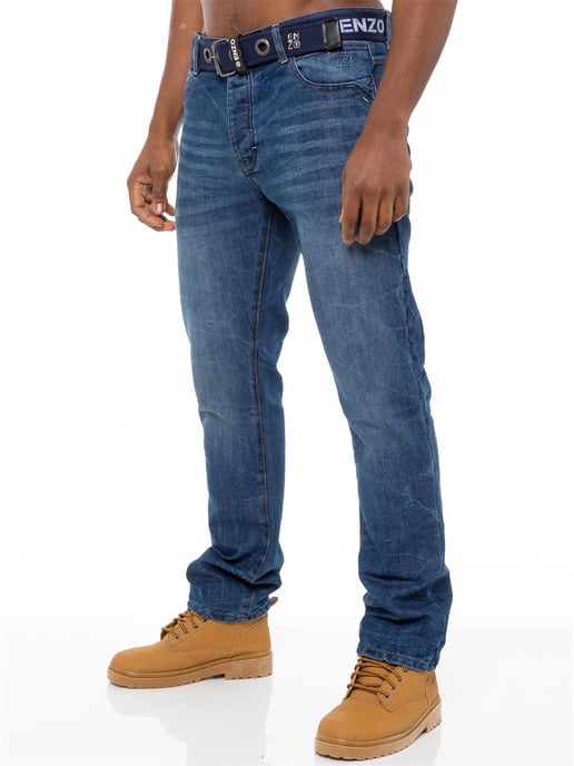 Enzo | Vaqueros rectos para hombre - Azul - Image 1