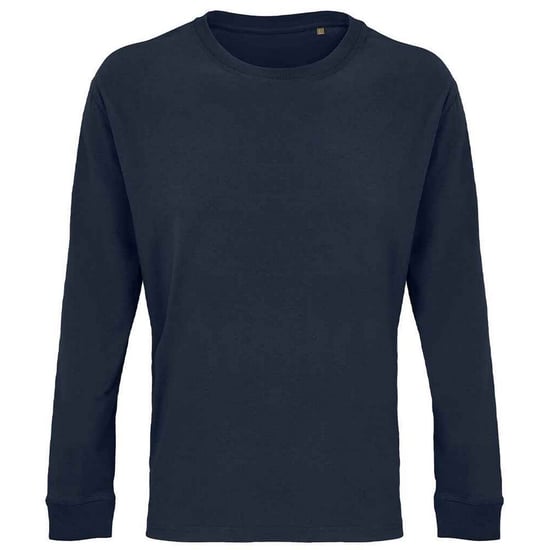 SOLS Unisex Adult Pioneer Organic Cotton Long-Sleeved T-Shirt (French Navy) - Image 1
